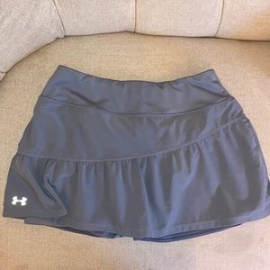 sparkly gray Under Armour tennis skirt
